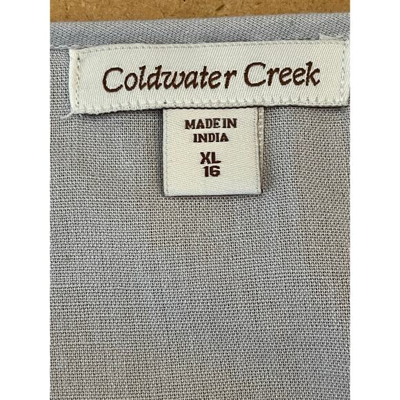 Coldwater Creek Women’s XL Gray Linen Blend 3/4 Sleeve Pullover Tunic Top Casual - Picture 3 of 7